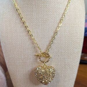 Gold Heart Pendant Necklace